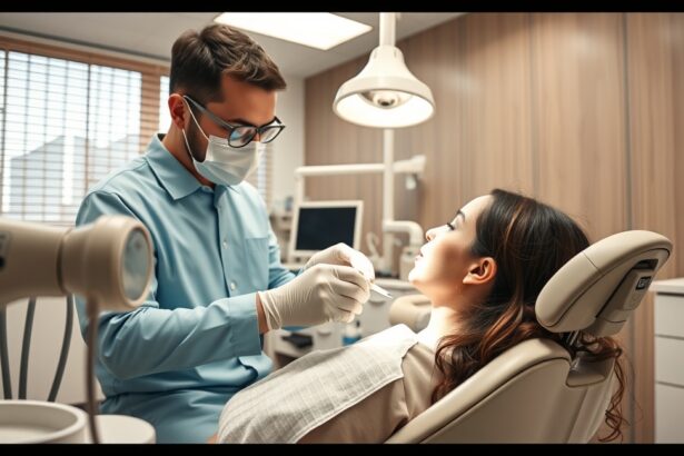 Fogorvos fogkőeltávolítást végez a páciensek szájhigiéniájáért