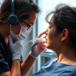 Fülmosás eljárás egy egészségügyi szakemberrel