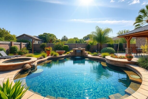 Modern fürdőtó tengerparti jellegű kerttel