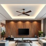 Modern álmennyezet egy elegáns nappaliban