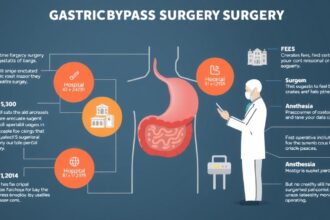 Infografika a gyomor bypass műtét költségeiről és részleteiről.