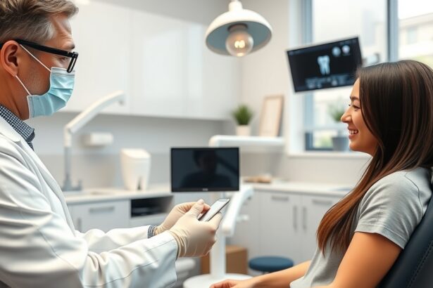 Fogászat: Beteg konzultáció fogimplantátum kezeléssel