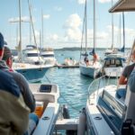 Hajóvezetői tanfolyam gyakorlati órán hajón ülve