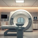 Modern hasi MR vizsgálat berendezés kórházi környezetben