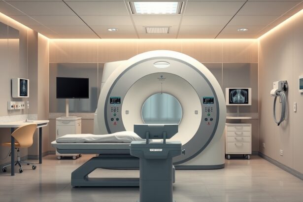 Modern hasi MR vizsgálat berendezés kórházi környezetben