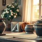 Hamisztási urnák házi kedvencek számára egy otthoni környezetben.