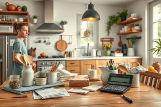 Modern konyha háztartási költségek nyomon követéséhez