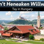 Gyönyörű táj, házak és hegyek a hétvégi kiruccanáshoz Magyarországon.