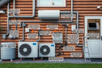 Hőszivattyú rendszer és költségek bemutatása egy ház falán