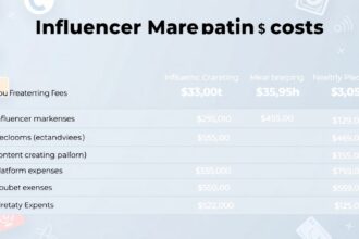 Infl influencer kampány költségek összehasonlítása grafikán