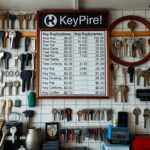 Kulcsmásoló szolgáltatás áraik kirakat táblázattal