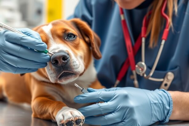 Kutya mikrochippelése állatorvosi rendelőben