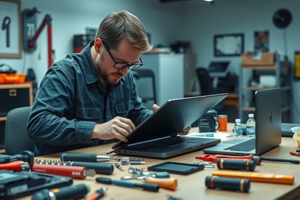 Laptop akkumulátor cserélés szerszámokkal és szakemberrel
