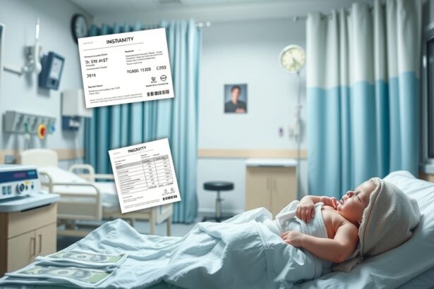 Újszülött egy kórházi ágyon, szülés költségei