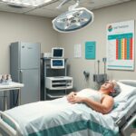 Májátültetés előkészítése egy kórházi szobában