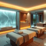 Modern wellness masszázs szoba pihenéshez és kényeztetéshez