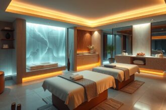 Modern wellness masszázs szoba pihenéshez és kényeztetéshez