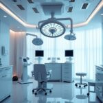 Modern sebészeti rendelő mellplasztika műtétekhez