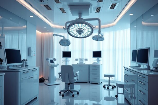 Modern sebészeti rendelő mellplasztika műtétekhez