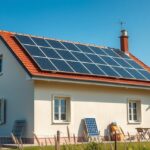 Napelemes rendszer egy ház tetőjén Magyarországon
