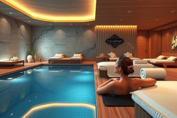 Wellness hotel medencéje pihenő vendéggel