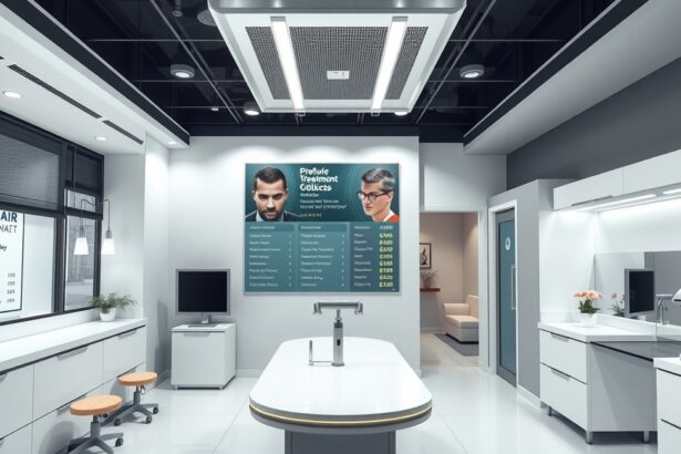 Modern hajbeültető klinika belső tere