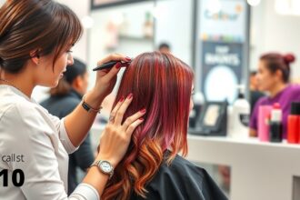 Női hajfestés szalonban, színek és stílusok választéka