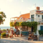 Nyaraló kiadása a szezon alatt, tengerparti környezetben.