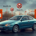 Zöld színű autó a forgalomból való kivonás költségeivel