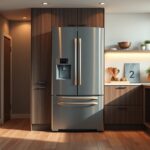 Modern okos hűtőszekrény egy stílusos konyhában