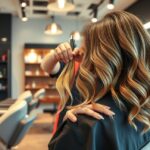 Ombre hajfestés folyamat a fodrász szalonban