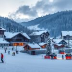 Téli síelés Ausztriában hóval borított hegyek között