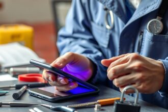 Telefon függetlenítése szerszámokkal és szakértelemmel.