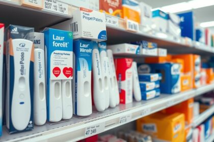 Különböző terhességi tesztek a bolt polcán