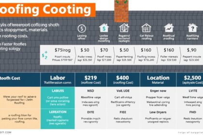 Különböző tetőépítési költségek és tényezők áttekintése.