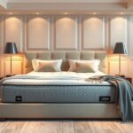 Modern matrac egy stílusos hálószobában, kényelmes dizájn