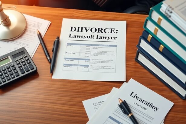 Válási ügyvéd költségei táblázat és számológép az asztalon