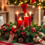 Karácsonyi bejgli és ünnepi asztaldísz