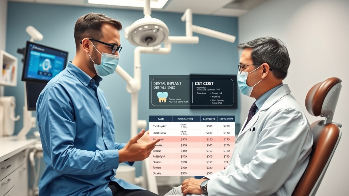 Két fogorvos beszélget a fogbeültetés költségeiről.