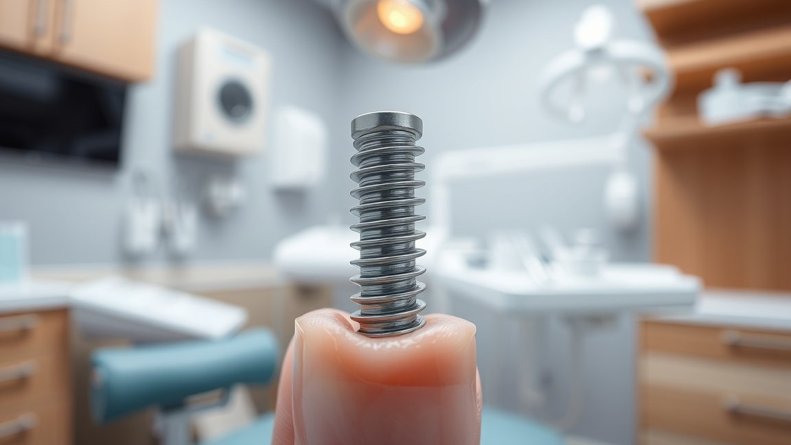 Csavaros fogimplantátum a fogászati rendelőben