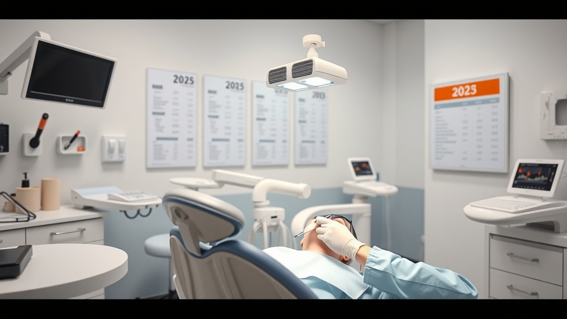 Fogorvosi rendelő 2025-ös árakkal és kezelési tervekkel.