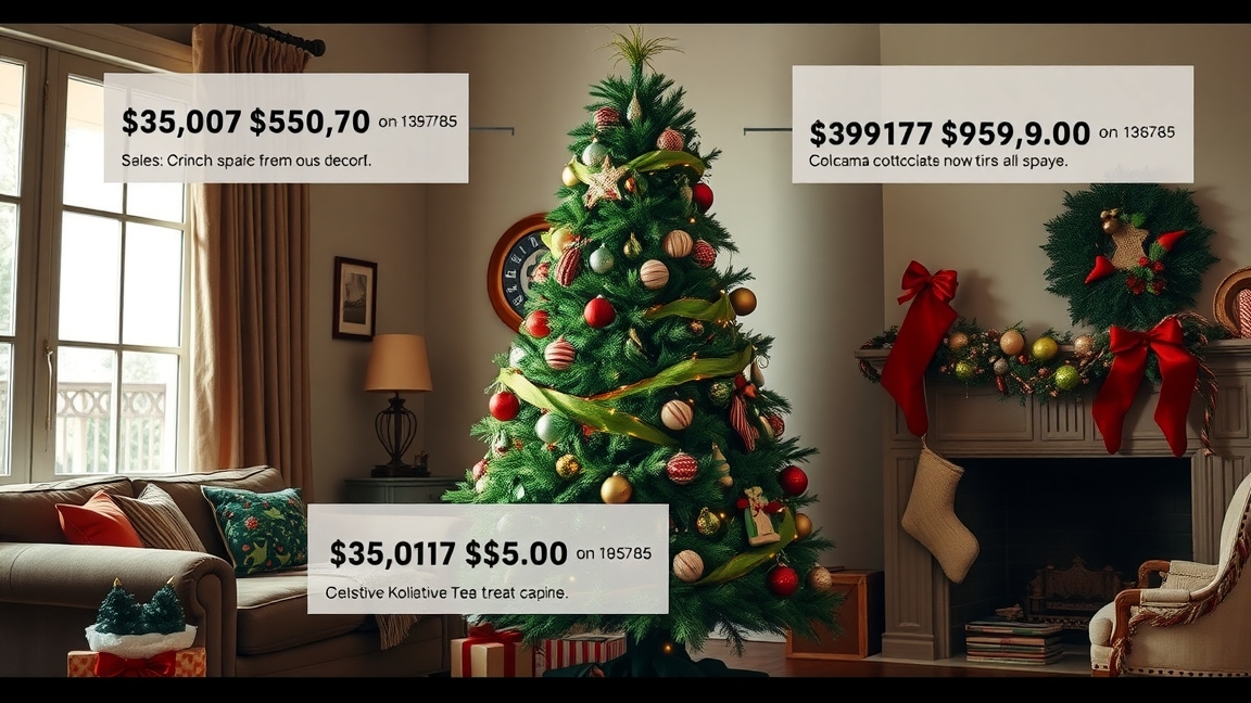 Karácsonyi díszítés grincsfa, árakkal és dekorációs tippekkel.