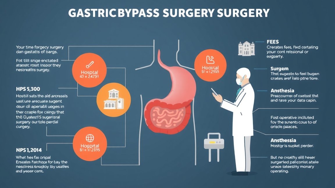Infografika a gyomor bypass műtét költségeiről és részleteiről.