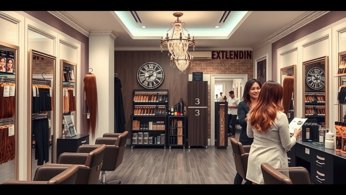 Modern hajstúdió, ahol hajhosszabbítást igényelhetünk.