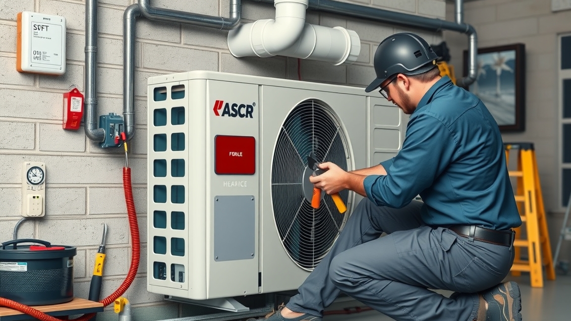 Hőszivattyú telepítése szakember által, modern fűtési megoldás.