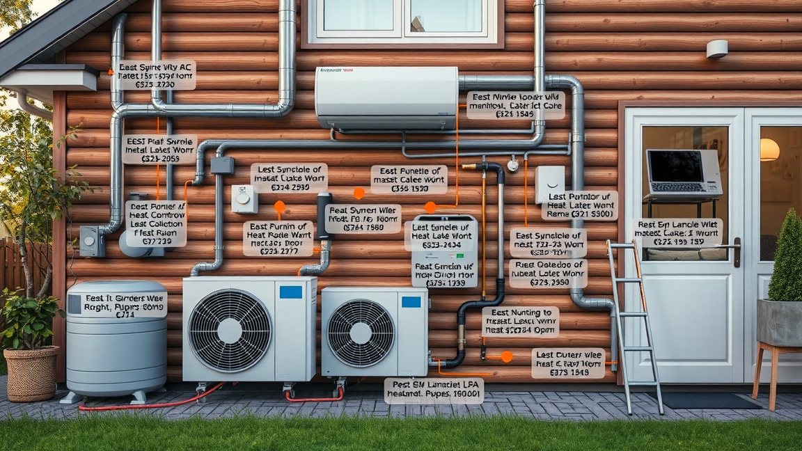 Hőszivattyú rendszer és költségek bemutatása egy ház falán