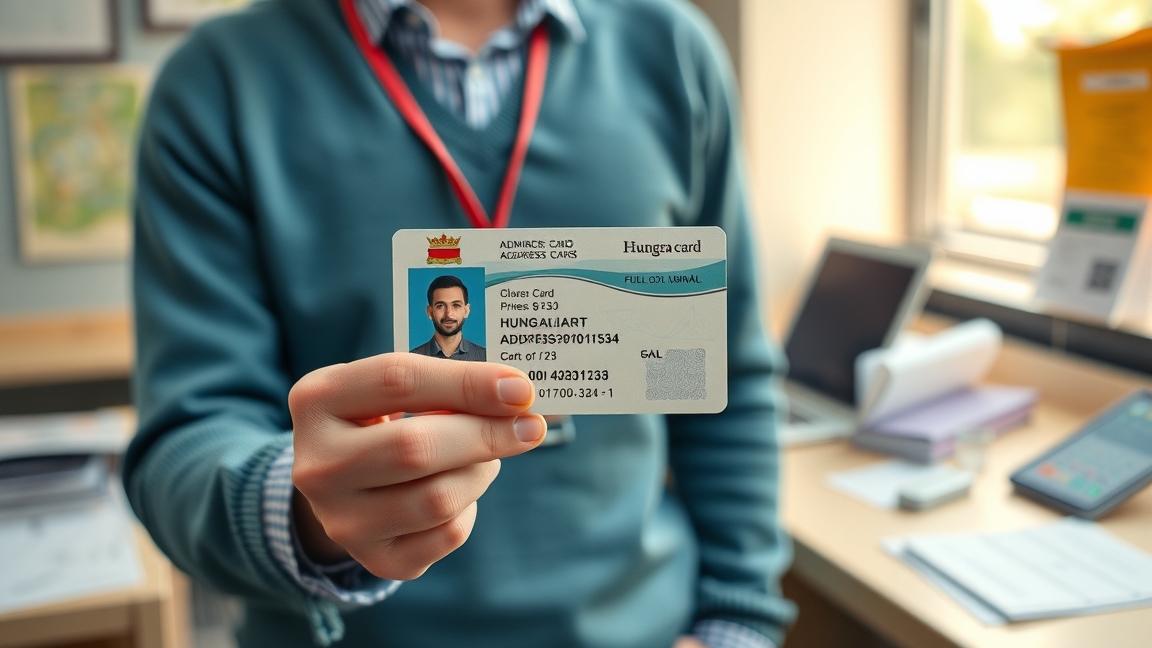 Lakcímkártya bemutatása az ügyfélszolgálaton