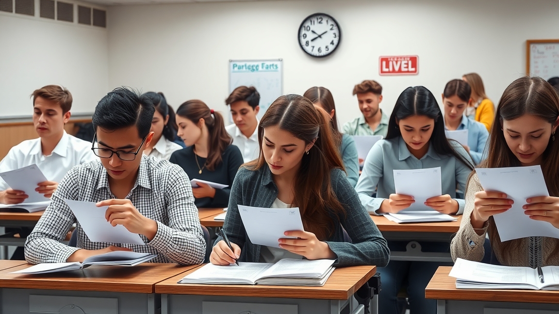 Diákok vizsgáznak lottó vizsga előtt