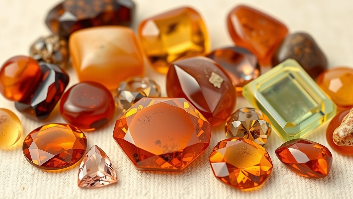 Borostyán ékszerek különböző árnyalataiban és méreteiben