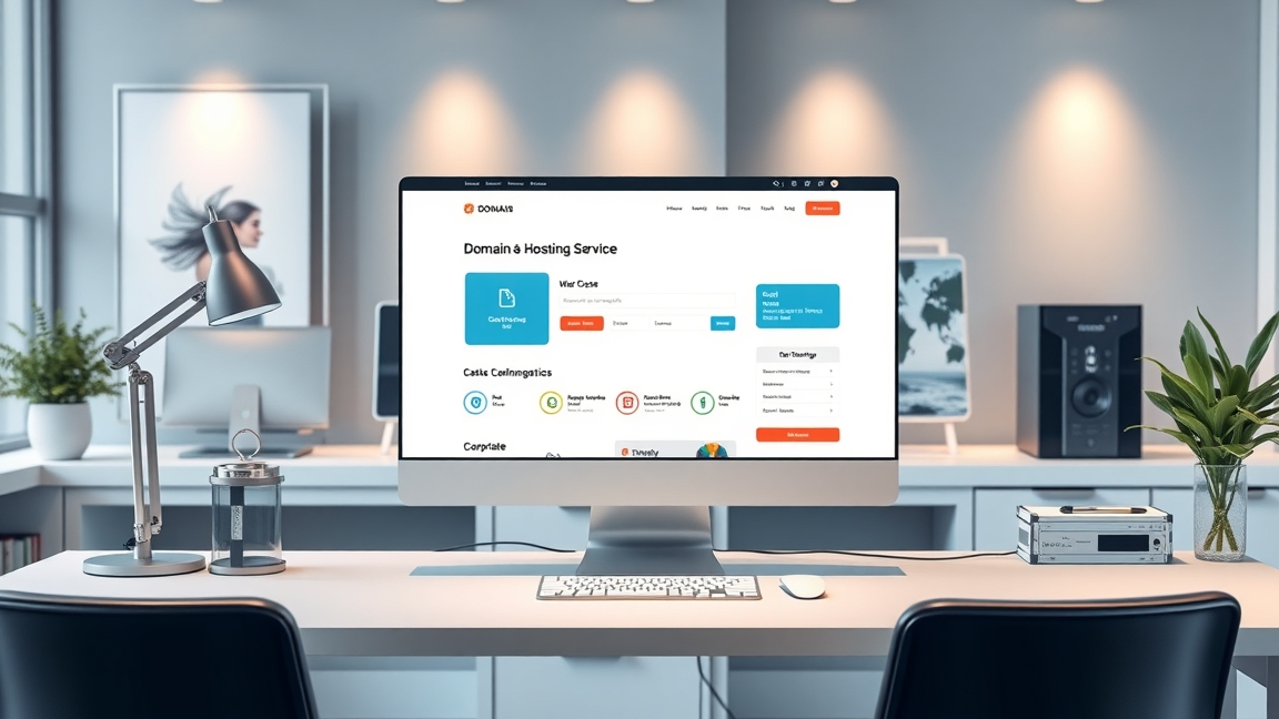 Céges domain és tárhely szolgáltatás képernyője